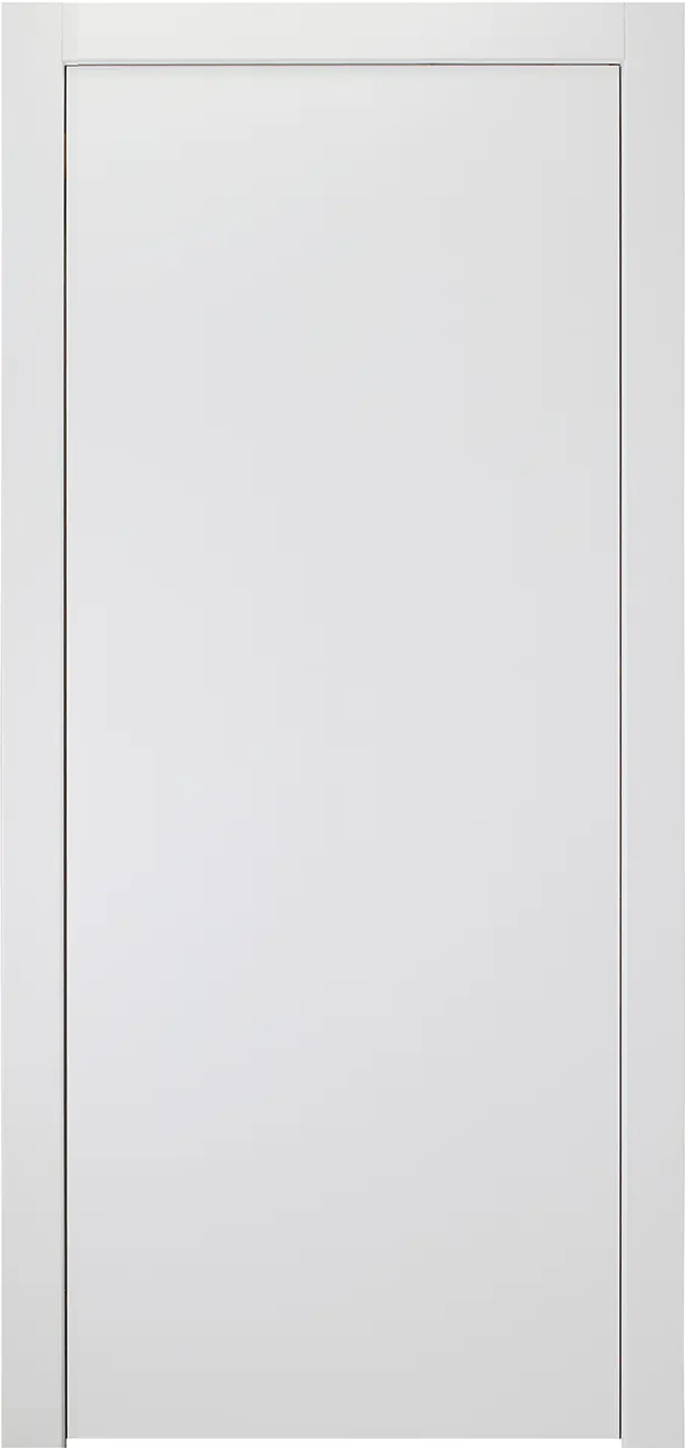 Smooth white prehung door